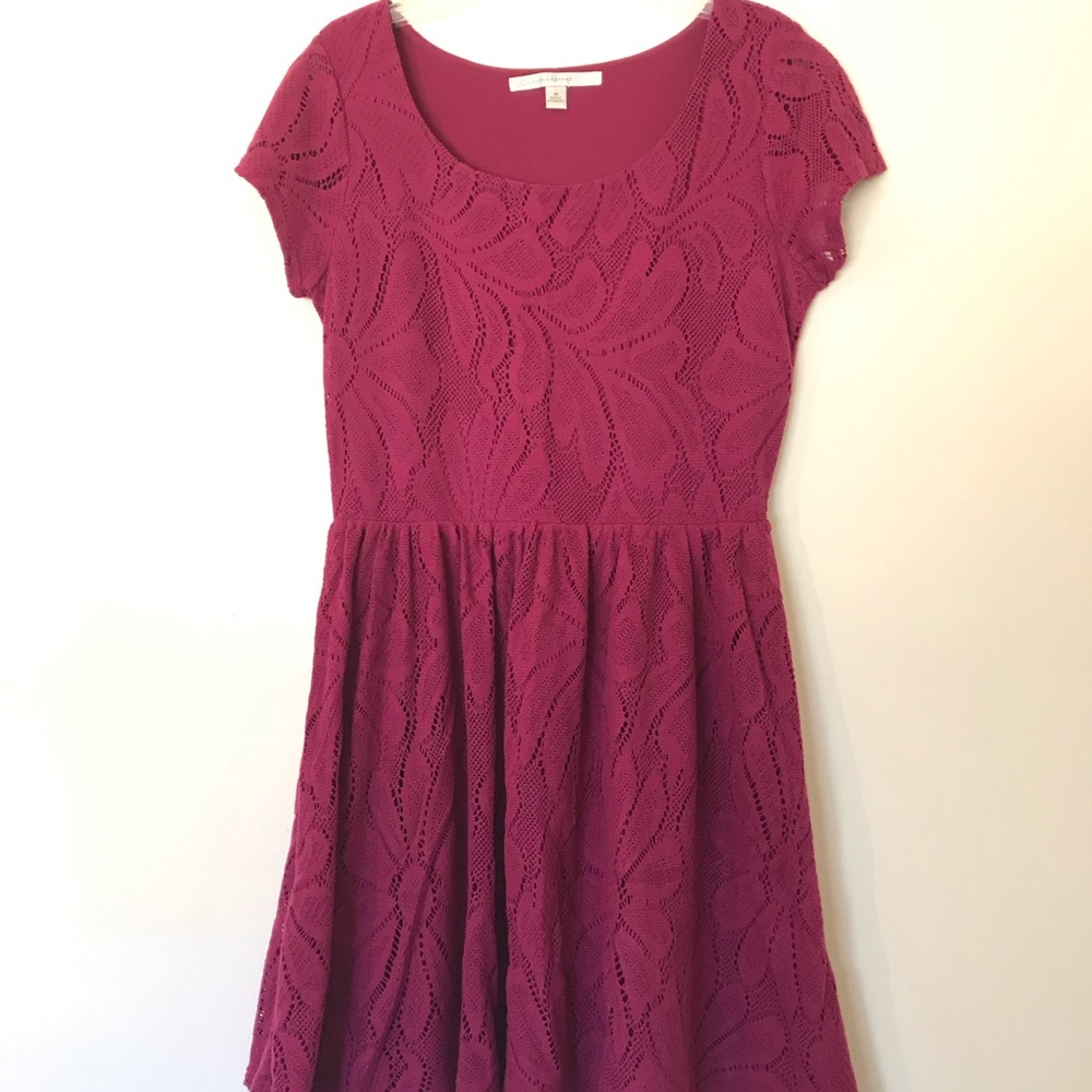 Flirty lace short sleeve dress